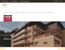 Tablet Screenshot of hotel-ambra.cz